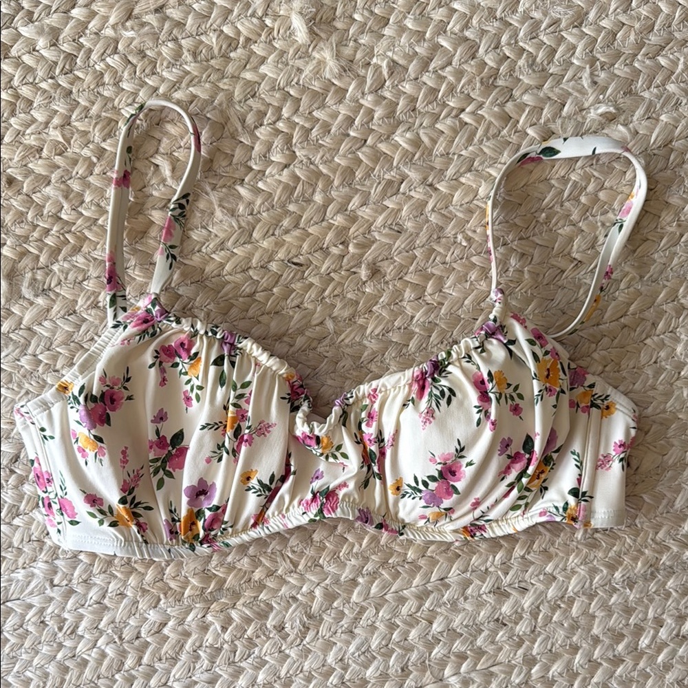 Floral Print Bikini Top